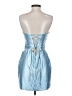 Unbranded 100% Polyester Metallic Blue Cocktail Dress Size 4 - photo 2