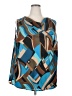 Michele Michelle 100% Polyester Teal Sleeveless Blouse Size 2X - photo 1