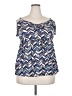 Torrid 100% Rayon Blue Short Sleeve Blouse Size 2X Plus (2) - photo 1