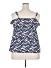 Torrid 100% Rayon Blue Short Sleeve Blouse Size 2X Plus (2) - photo 2