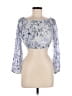 En Creme 100% Rayon Blue 3/4 Sleeve Top Size S - photo 1
