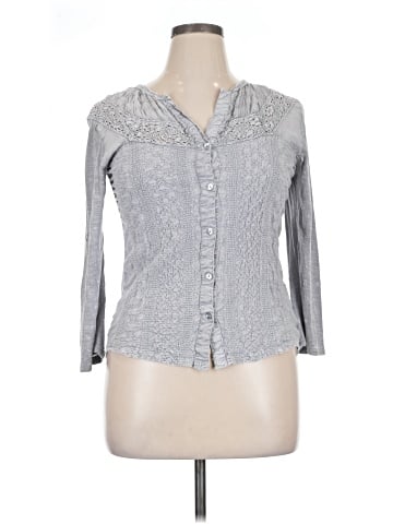 Solitaire 3/4 Sleeve Button-Down Shirt (view 1)