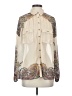 Free People 100% Polyester Ivory Long Sleeve Polo Size S - photo 1