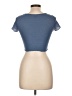 Shein Blue Short Sleeve Top Size 6 - photo 2