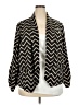 Ashley Stewart 100% Polyester Chevron-herringbone Black Blazer Size 24 - photo 1