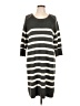 Studio One 100% Acrylic Stripes Gray Casual Dress Size 1X - photo 1