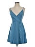 Silence and Noise 100% Polyester Solid Blue Cocktail Dress Size S - photo 1