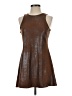 Angie Metallic Brown Casual Dress Size S - photo 1
