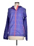 Reebok 100% Polyester Graphic Checkered-gingham Color Block Solid Stripes Purple Windbreaker Size L - photo 1