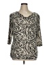 East5th Animal Print Ivory 3/4 Sleeve Blouse Size XL - photo 1