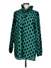 Mud Pie 100% Polyester Print Green Long Sleeve Blouse Size L - photo 1