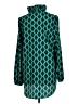 Mud Pie 100% Polyester Print Green Long Sleeve Blouse Size L - photo 2