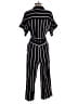 H&M 100% Viscose Stripes Black Jumpsuit Size 0 - photo 2
