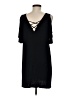 Dee Elly Solid Black Casual Dress Size M - photo 2
