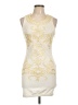 Wow Couture Graphic Ivory Cocktail Dress Size L - photo 1