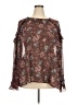 Torrid 100% Polyester Brown 3/4 Sleeve Blouse Size 2X Plus (2) - photo 1