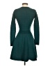 Sandro Chevron-herringbone Teal Cocktail Dress Size Sm (1) - photo 2