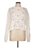 Studio 19 100% Cotton Hearts White Pullover Sweater Size L - photo 1