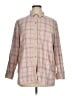 J.Jill 100% Cotton Plaid Tan Long Sleeve Button-Down Shirt Size XL - photo 1