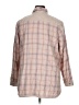 J.Jill 100% Cotton Plaid Tan Long Sleeve Button-Down Shirt Size XL - photo 2