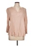 Como Blu Tan 3/4 Sleeve Blouse Size L - photo 1