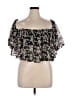 Truth NYC 100% Polyester Black Short Sleeve Blouse Size XL - photo 1