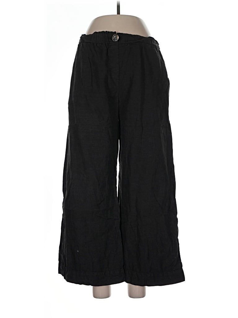 Pre-owned La Relaxed Linen Pants In Black