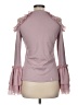 Gracia 100% Polyester Solid Pink Sweatshirt Size M - photo 2