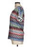 Vilagallo Chevron-herringbone Silver Short Sleeve Blouse Size M - photo 5