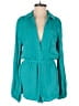 Superdown 100% Rayon Solid Teal Romper Size XS - photo 1