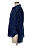 Jade 100% Rayon Stars Blue Long Sleeve Blouse Size M - photo 5