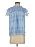 Ann Taylor 100% Polyester Blue Short Sleeve Blouse Size XXS - photo 1