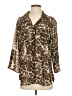 Sara Michelle Animal Print Brown 3/4 Sleeve Blouse Size S (estimated) - photo 1