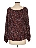 Ann Taylor LOFT Brown Burgundy Long Sleeve Blouse Size L - photo 2
