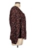 Ann Taylor LOFT Brown Burgundy Long Sleeve Blouse Size L - photo 4