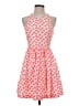 J.Crew 100% Polyester Polka Dots Orange Casual Dress Size 0 - photo 1