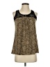 Belle Du Jour 100% Polyester Gold Sleeveless Blouse Size S - photo 1