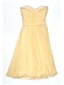 Alfred Sung 100% Polyester Yellow Ivory Cocktail Dress Size 0 - photo 2