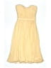 Alfred Sung 100% Polyester Yellow Ivory Cocktail Dress Size 0 - photo 1