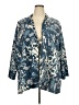 MULTIPLES Print Blue Blazer Size 3X - photo 1