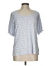 Como Blu Blue Short Sleeve Blouse Size L - photo 1