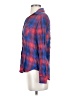 American Eagle Outfitters Plaid Blue Purple Long Sleeve Button-Down Shirt Size XS - photo 5