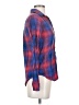 American Eagle Outfitters Plaid Blue Purple Long Sleeve Button-Down Shirt Size XS - photo 4