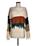 Shein 100% Acrylic Color Block Tan Pullover Sweater Size 6 - photo 1