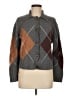 Central Park West Argyle Gray Cardigan Size M - photo 1