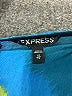 Express 100% Polyester Graphic Teal Cocktail Dress Size XS - photo 7