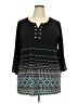 JM Collection Black 3/4 Sleeve Blouse Size 3X - photo 1