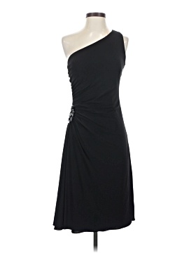 aldo black dress boots Vintage 1990's Betsy & Adam by Jaslene Black & Blue Stretch Knit Midi Dress