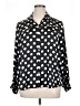Belldini 100% Polyester Polka Dots Black Long Sleeve Blouse Size 1X - photo 1