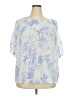 Como Blu Blue Short Sleeve Blouse Size 3X - photo 1